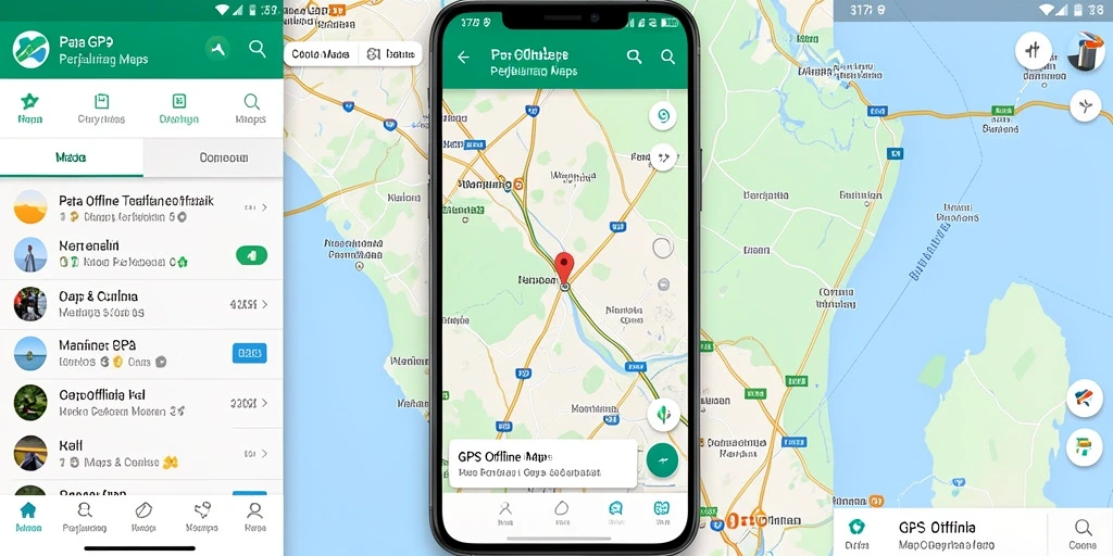 Antarmuka aplikasi GPS Offline Maps 3178 yang user-friendly dan informatif.