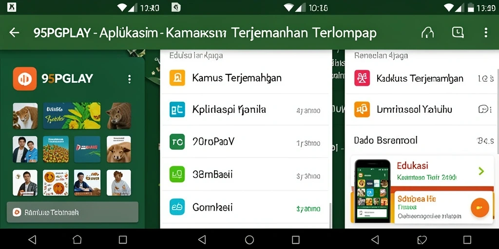 Antarmuka utama aplikasi 95PGPLAY yang sederhana dan mudah digunakan.