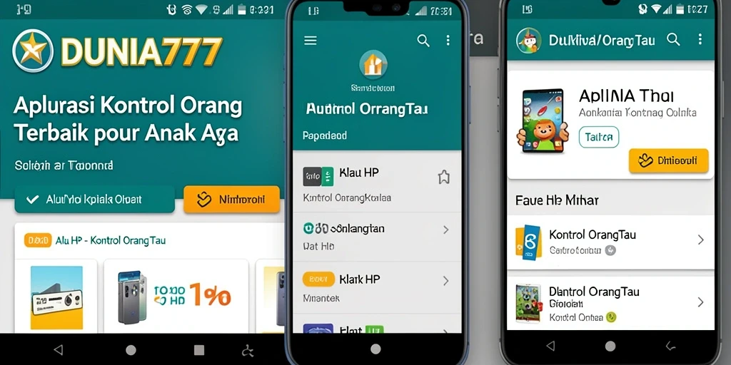 Tampilan antarmuka DUNIA777 yang intuitif dan mudah dipahami untuk kontrol orang tua.