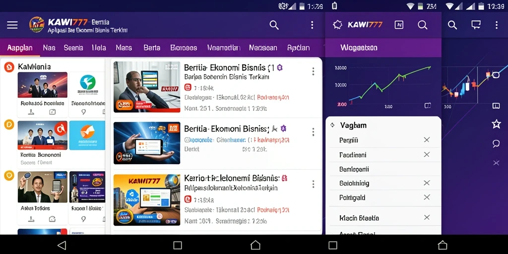 Antarmuka KAWI777 yang menarik dan informatif untuk berita ekonomi.