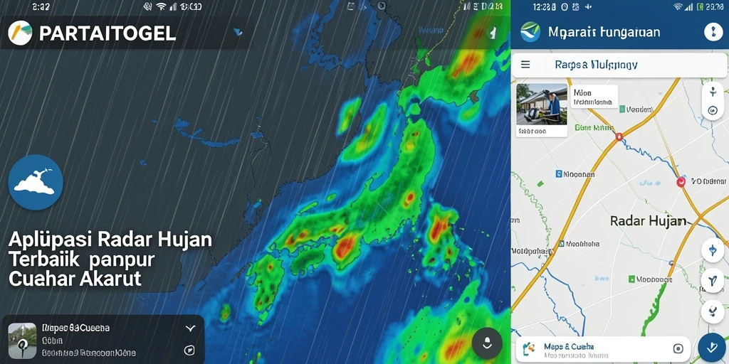 Antarmuka PARTAITOGEL menampilkan radar hujan yang informatif.