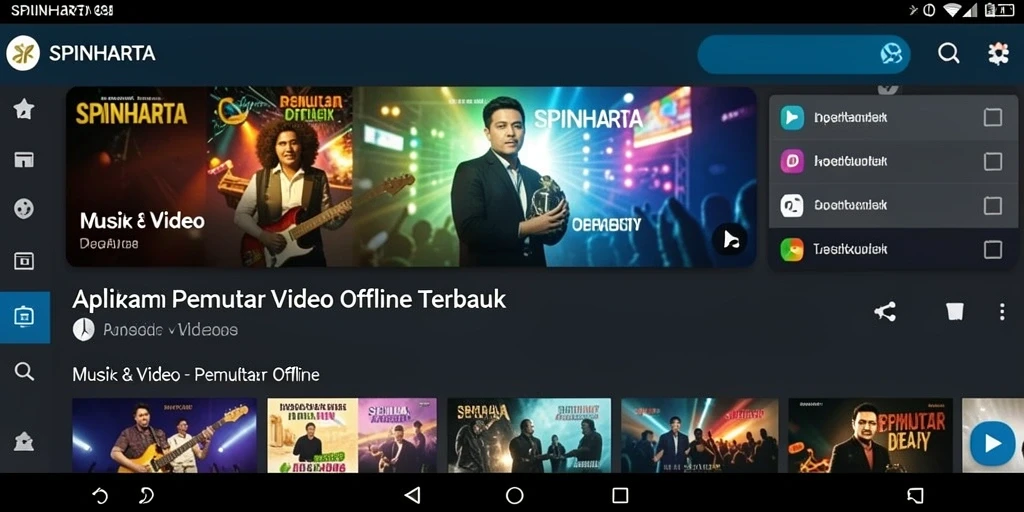 Tampilan antarmuka SPINHARTA yang sederhana dan fungsional.