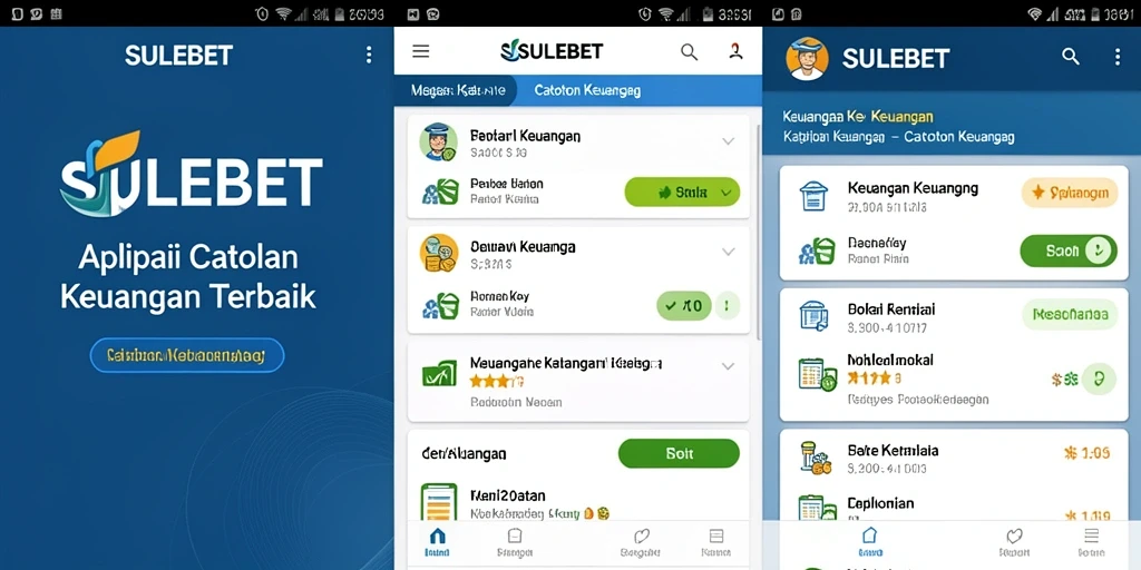 Tampilan antarmuka aplikasi SULEBET untuk Catatan Keuangan.