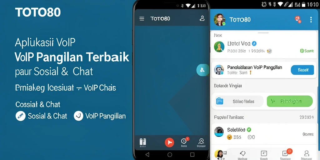Screenshot aplikasi TOTO80 menampilkan antarmuka VoIP Panggilan yang bersih dan intuitif.