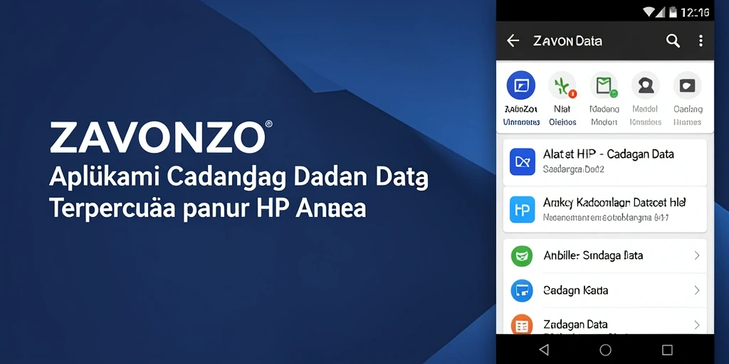 Tampilan antarmuka ZAVONZO yang sederhana dan fungsional untuk cadangan data.