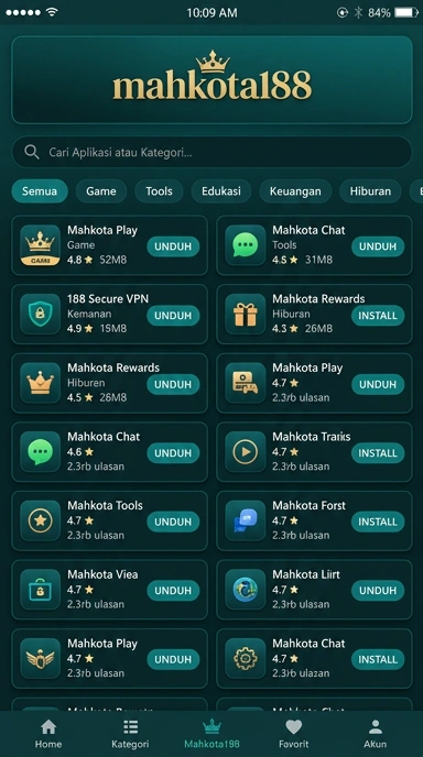 Aplikasi Populer & Kanal Uji Terbaik di mahkota188 | Unduh Sekarang