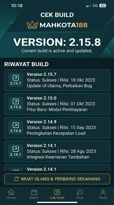 Riwayat Versi Aplikasi mahkota188 untuk Pengguna Android